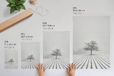 Poster kunstdruck Winterlandschaft
