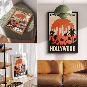 Poster na stenu Hollywoodsky pohľad