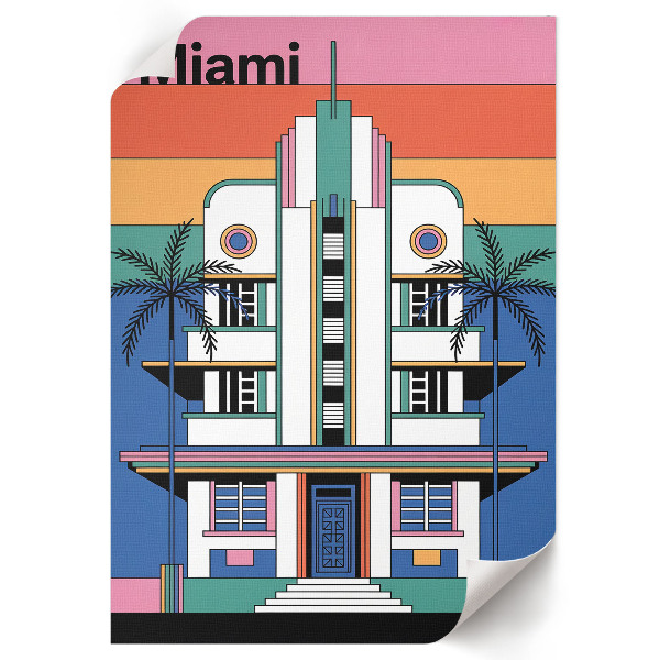Kunstdruck leinwand Art Deco Miami