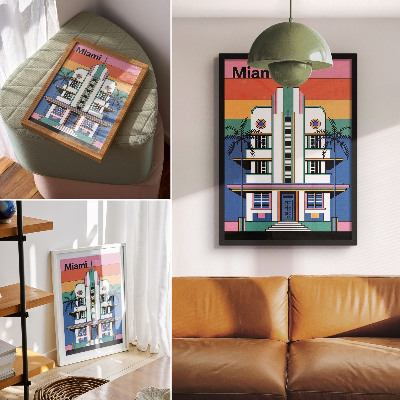 Kunstdruck leinwand Art Deco Miami
