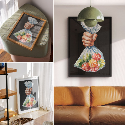 Bilder poster Obst in einer Tüte