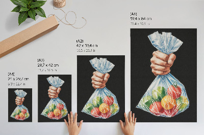 Bilder poster Obst in einer Tüte
