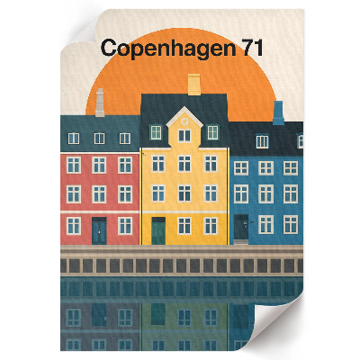Poster leinwand Die Stadt spiegelte sich wider
