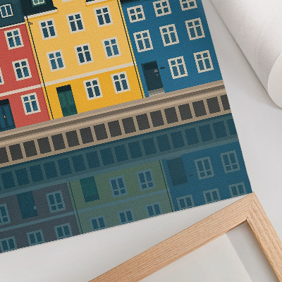Poster leinwand Die Stadt spiegelte sich wider