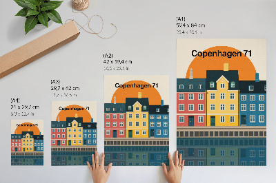 Poster leinwand Die Stadt spiegelte sich wider