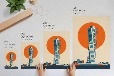 Poster kunstdruck Moderner Wolkenkratzer