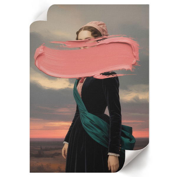 Retro poster Rosa Surrealismus