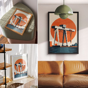 Poster na stenu Retro žeriav