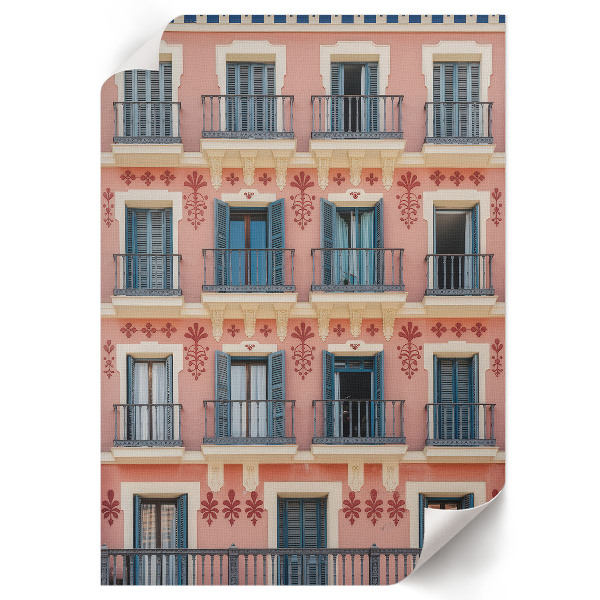 Poster leinwand Farbenfrohe Architektur
