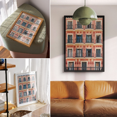 Poster leinwand Farbenfrohe Architektur