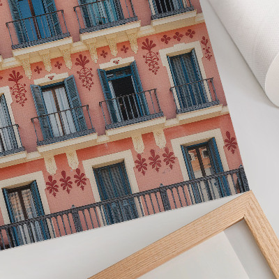 Poster leinwand Farbenfrohe Architektur