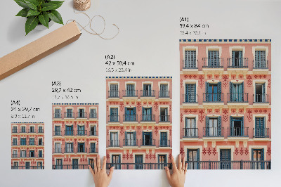 Poster leinwand Farbenfrohe Architektur