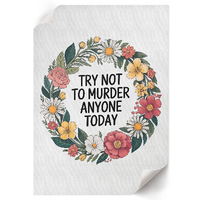 Poster kunstdruck Blumenhumor