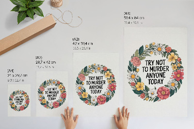 Poster kunstdruck Blumenhumor