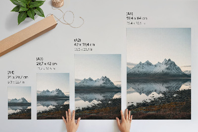 Poster leinwand Frostige Berge