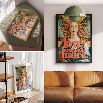 Poster kunstdruck Liebe dich selbst mehr