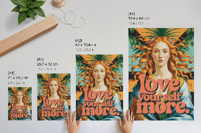 Poster kunstdruck Liebe dich selbst mehr