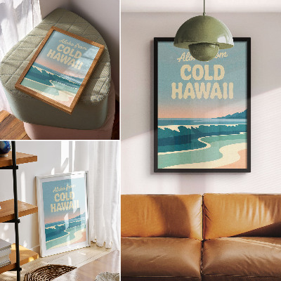 Wand poster Kaltes Hawaii