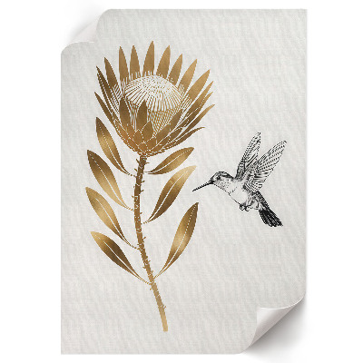 Kunstdruck poster Kolibri und Blume