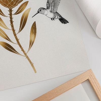 Kunstdruck poster Kolibri und Blume
