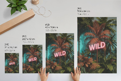 Poster auf leinwand Exotische Inschrift