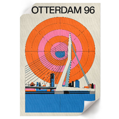 Poster leinwand Rotterdam-Brücke