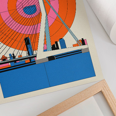 Poster leinwand Rotterdam-Brücke