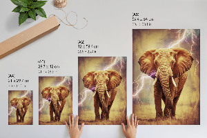 Bilder poster Elefant mit Blitz