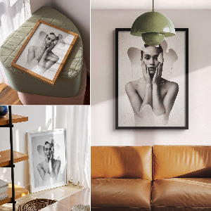 Retro plagát Abstraktný portrét