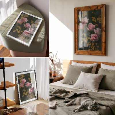 Poster kunstdruck Rosenblüten