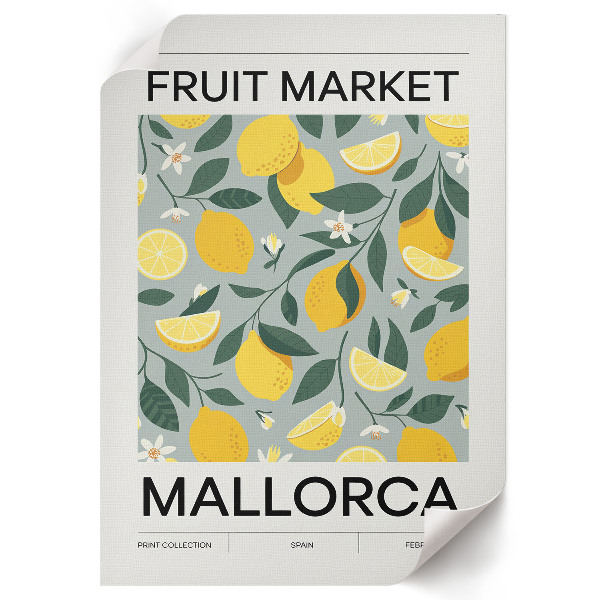 Poster na stenu Citrónový vzor