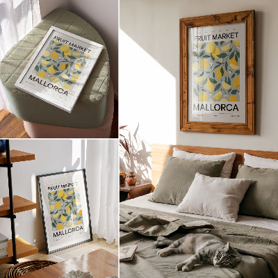 Kunstdruck poster Zitronenmuster