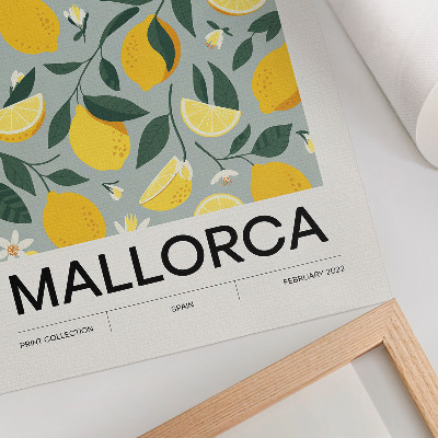 Kunstdruck poster Zitronenmuster