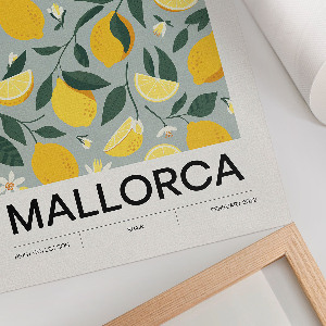 Poster na stenu Citrónový vzor