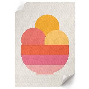 Poster auf leinwand Minimalistisches Eis