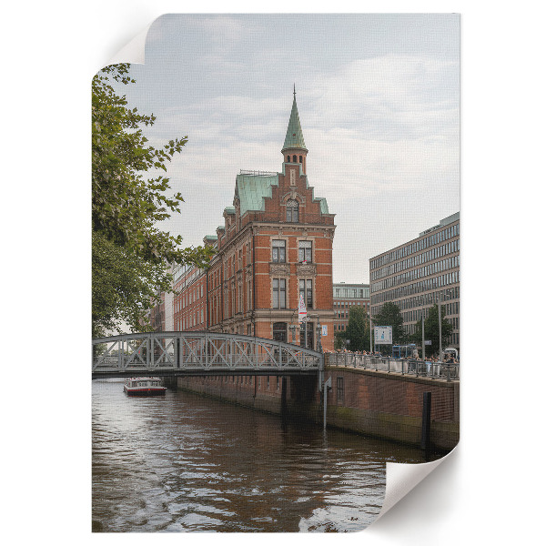Wand poster Die Stadt und der Fluss