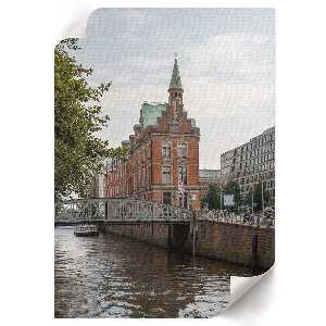 Wand poster Die Stadt und der Fluss