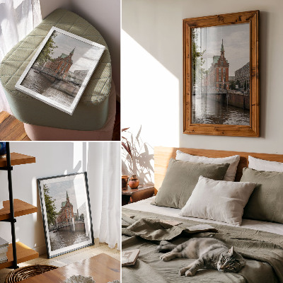 Wand poster Die Stadt und der Fluss