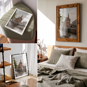 Wand poster Die Stadt und der Fluss