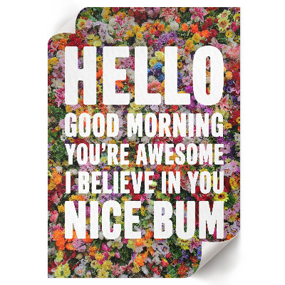 Kunstdruck poster Motivation in Blumen