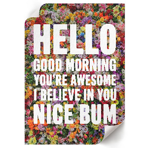 Kunstdruck poster Motivation in Blumen