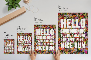 Kunstdruck poster Motivation in Blumen