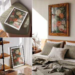 Kunstdruck leinwand Blumeneleganz