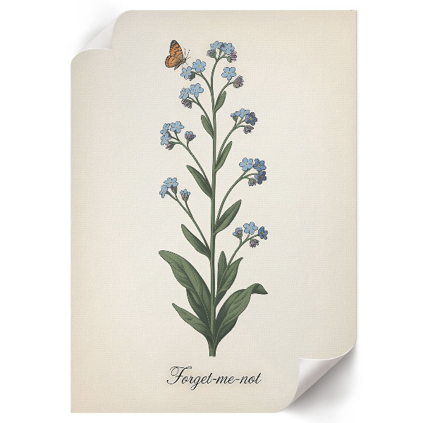 Poster leinwand Vergissmeinnichtblume