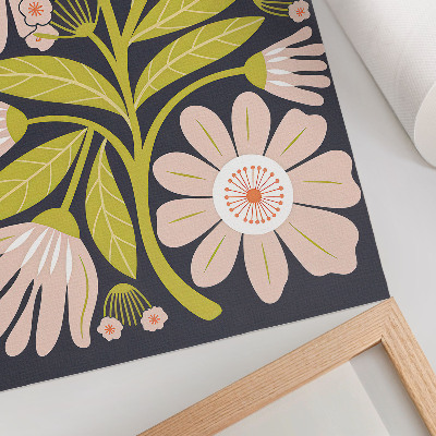 Kunstdruck leinwand Retro-Blumen