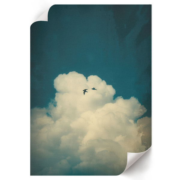 Retro poster Himmlische Wolken