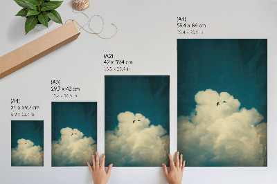 Retro poster Himmlische Wolken