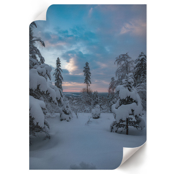 Poster auf leinwand Winterlandschaft