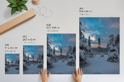 Poster auf leinwand Winterlandschaft