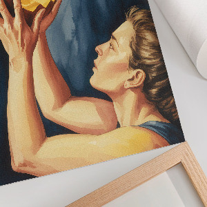 Kunstdruckposter mit Halloween-Kürbis